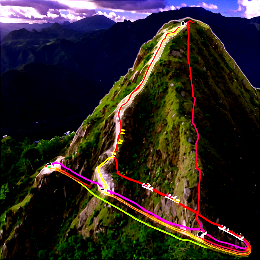 Rocky Hill Climbing Route Png 50 PNG image