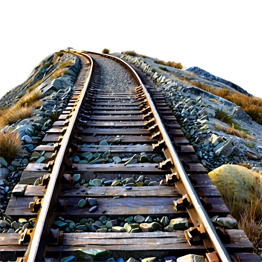 Rocky Terrain Railroad Tracks Png Tyb52 PNG image