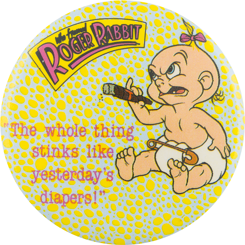 Roger Rabbit Baby Herman Button PNG image