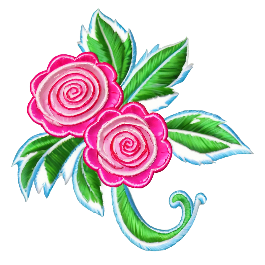 Rolled Flower Embroidery Template Png Okb97 PNG image