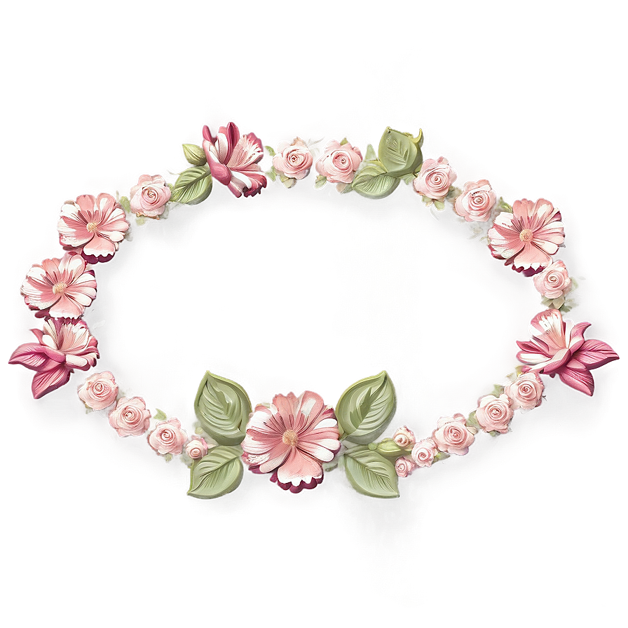 Rolled Flower Frame Embellishment Png Inc PNG image