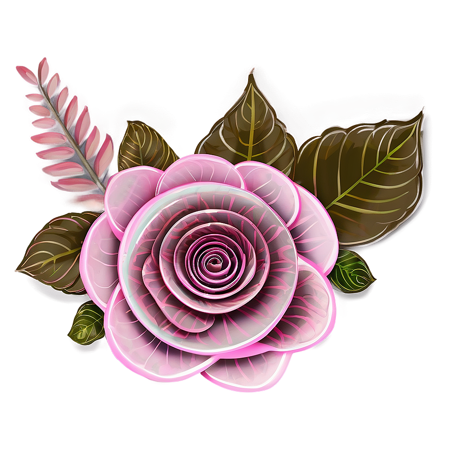 Rolled Flower Stationery Embellishment Png 06282024 PNG image