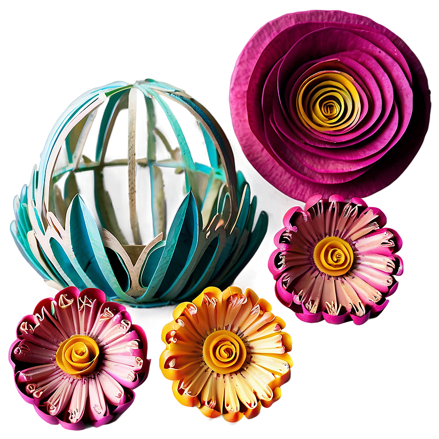 Rolled Flower Wedding Decor Png Aju36 PNG image