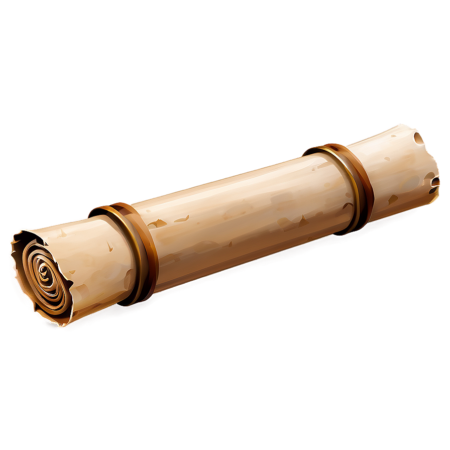 Rolled Papyrus Scroll Png Dqo PNG image