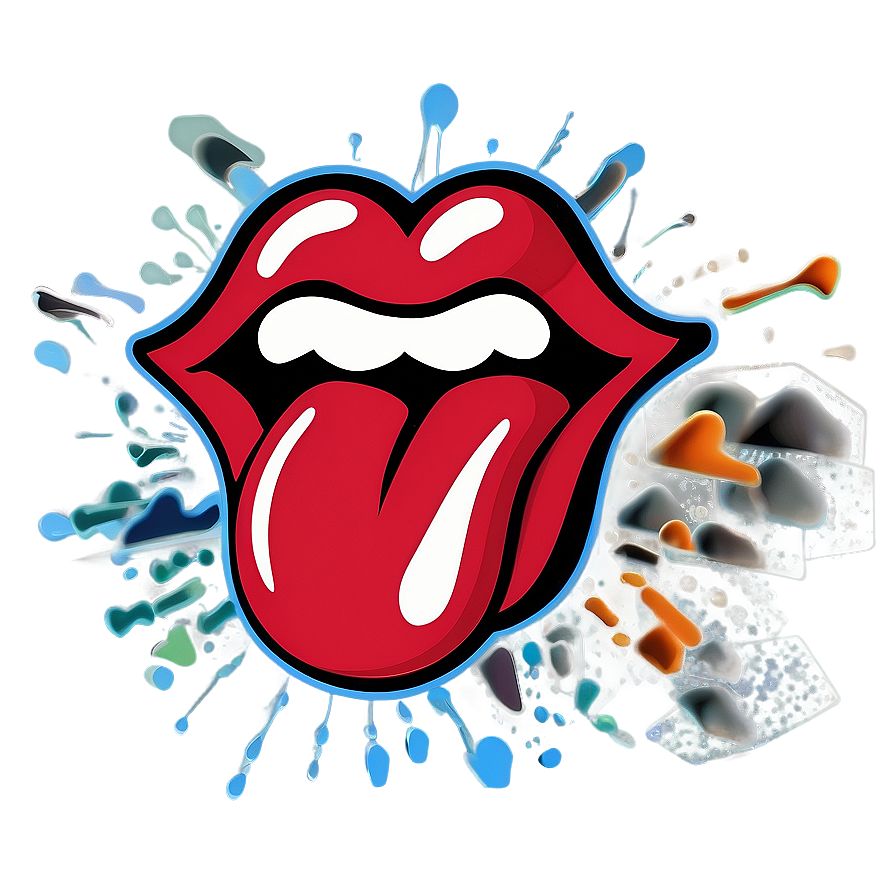 Rolling Stones Tongue Graffiti Style Png Sha2 PNG image