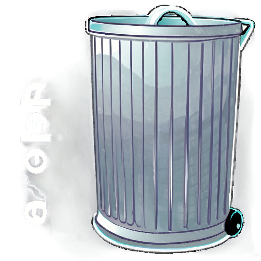 Rolling Trash Bin Outline Png 05252024 PNG image