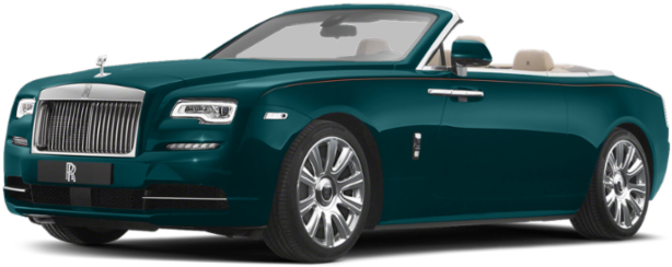 Rolls Royce Dawn Convertible Green PNG image