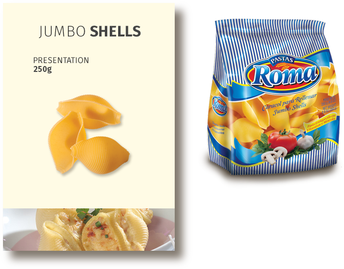 Roma Jumbo Shells Pasta Package PNG image