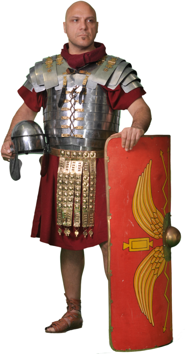 Roman Centurionin Full Armor PNG image