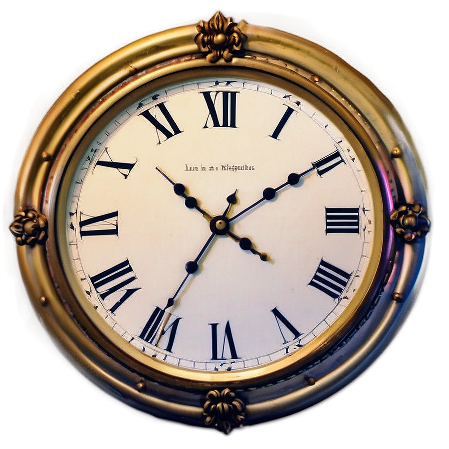 Roman Numerals Wall Clock Png 06262024 PNG image