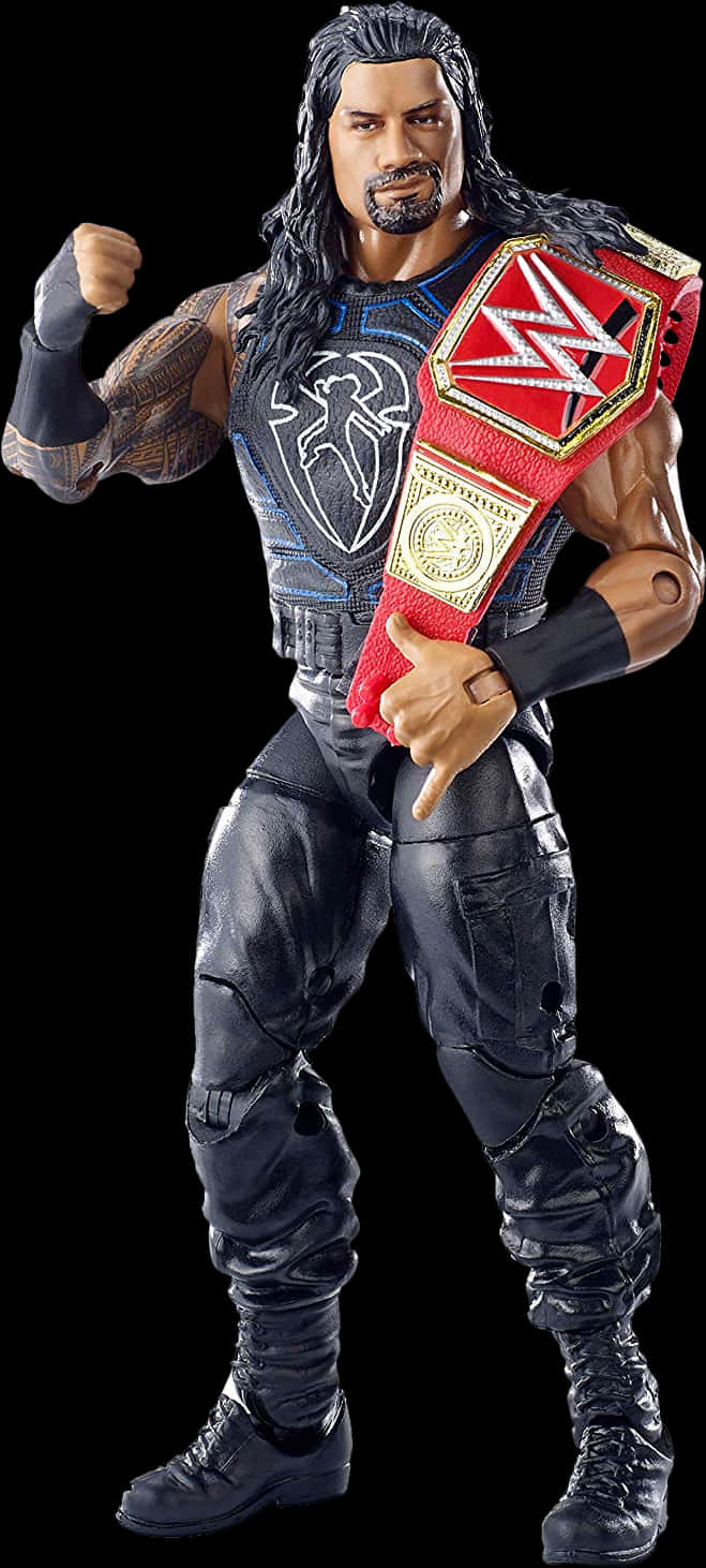 Roman Reigns W W E Champion Figure PNG image