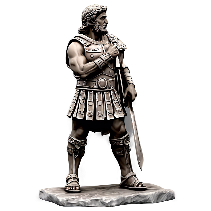 Roman Warrior Sculpture Png 90 PNG image