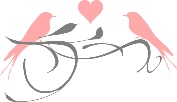 Romantic Birds Silhouette Love PNG image