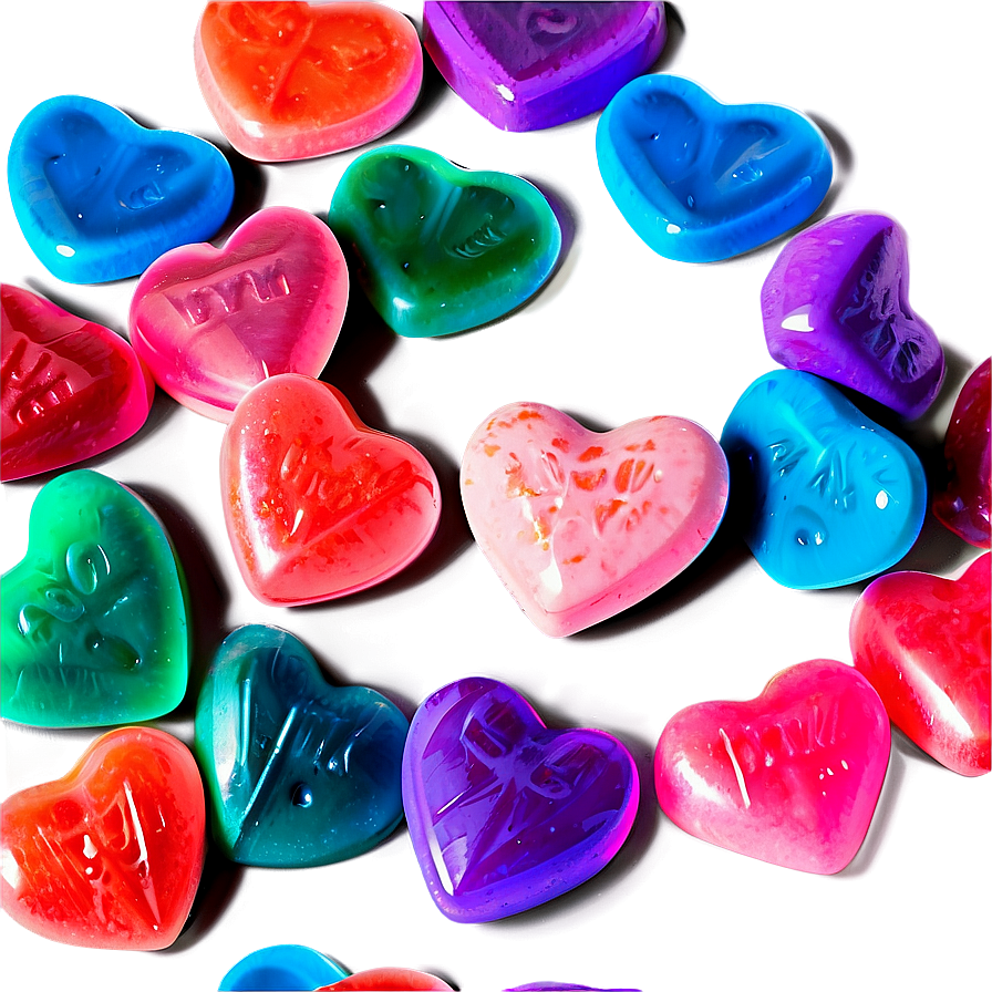 Romantic Candy Heart Png Wkt PNG image