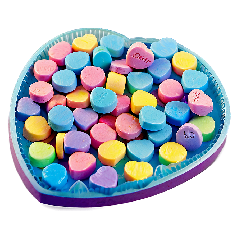 Romantic Candy Hearts Png 1 PNG image