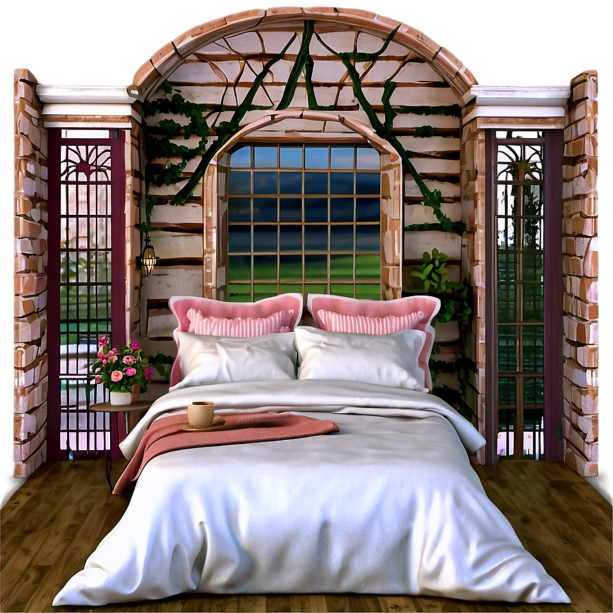 Romantic Cottage Bedroom Png Yfo PNG image