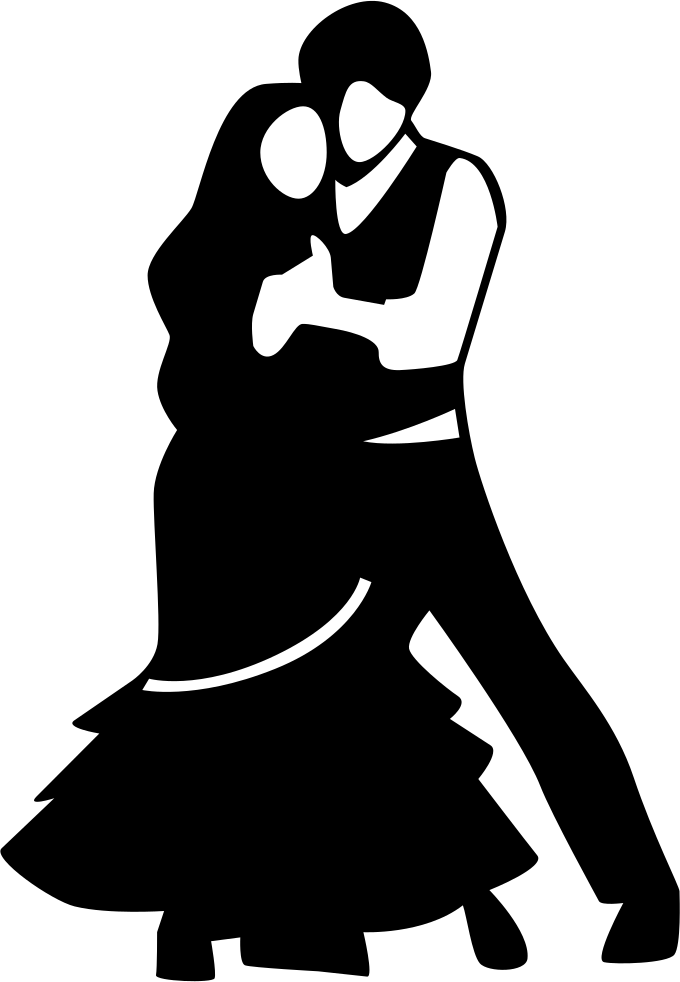 Romantic Dance Silhouette PNG image