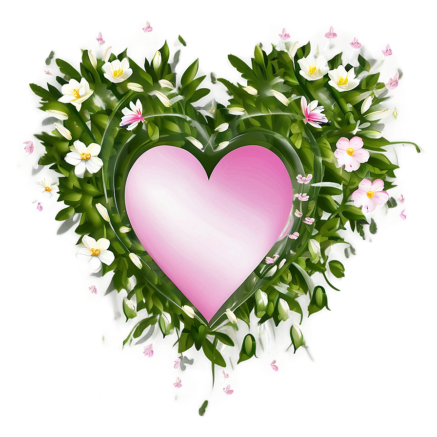 Romantic Floral Heart Png 49 PNG image