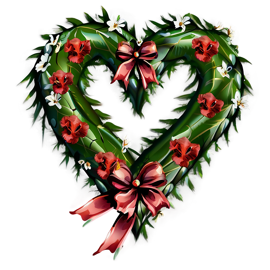 Romantic Floral Heart Png 76 PNG image