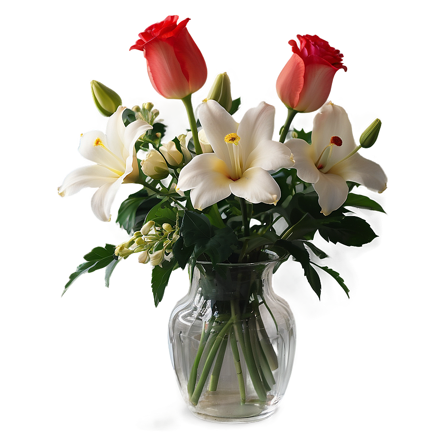 Romantic Flowers In Vase Png 26 PNG image