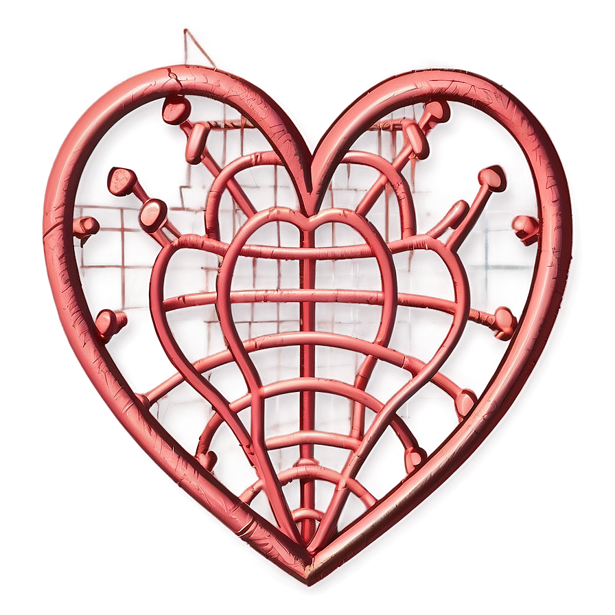 Romantic Heart Line Sketch Png 06262024 PNG image