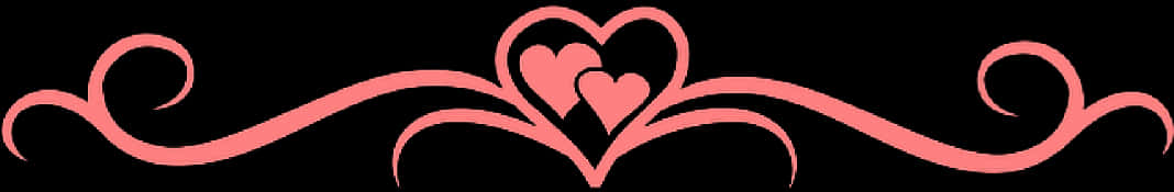 Romantic Hearts Divider PNG image