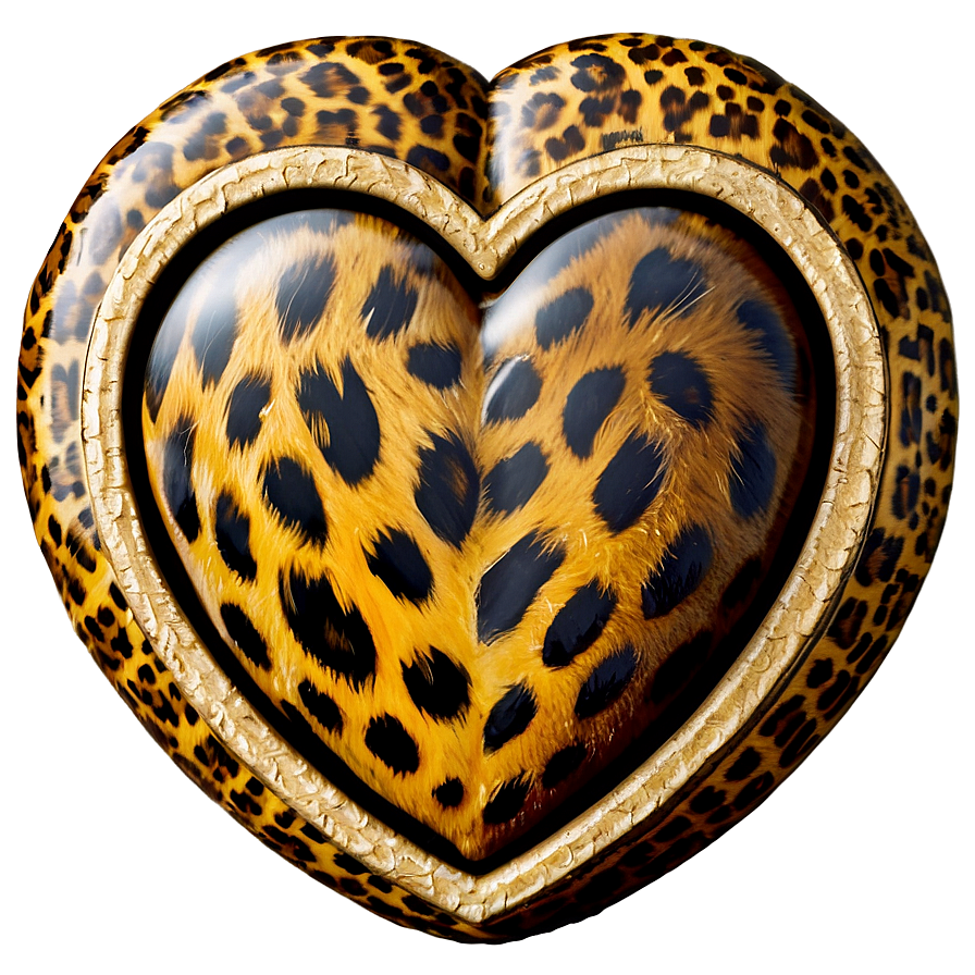 Romantic Leopard Heart Image Png 06282024 PNG image