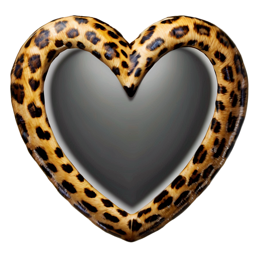 Romantic Leopard Heart Image Png 91 PNG image