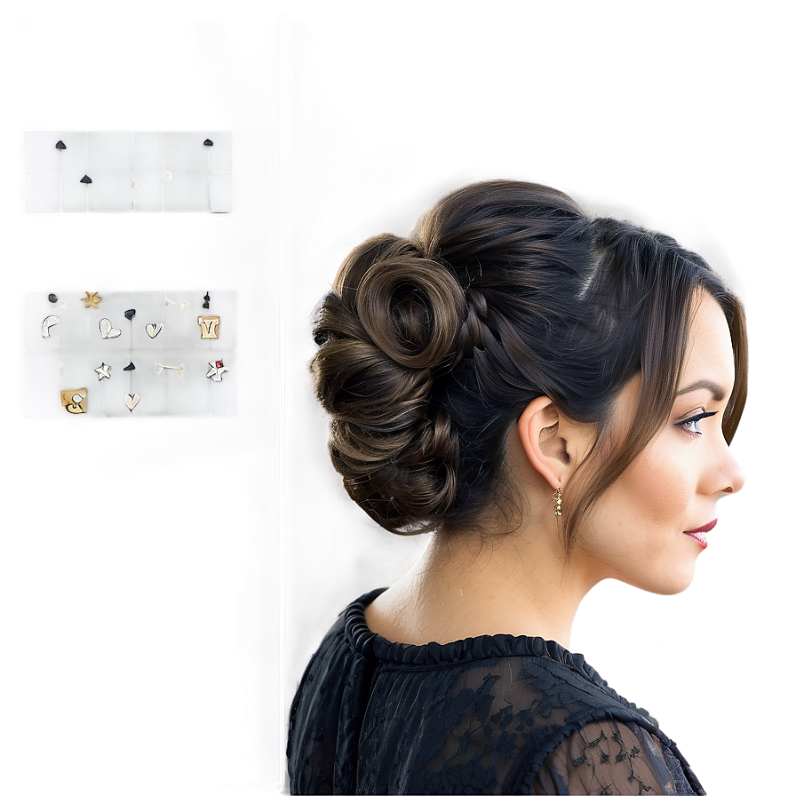 Romantic Long Hair Updo Png 38 PNG image