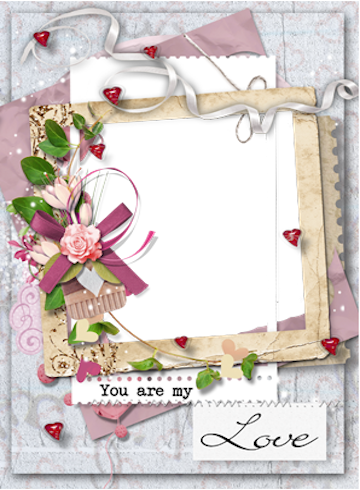 Romantic Love Photo Frame Template PNG image