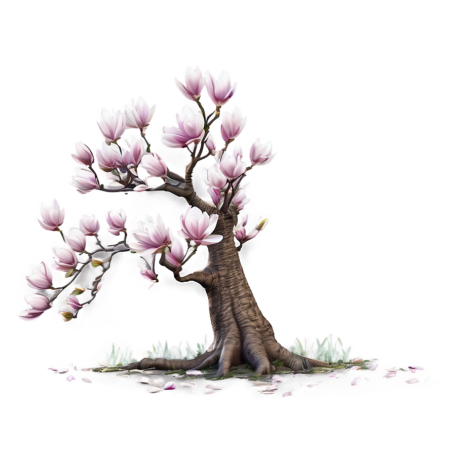 Romantic Magnolia Tree Scene Png 06212024 PNG image