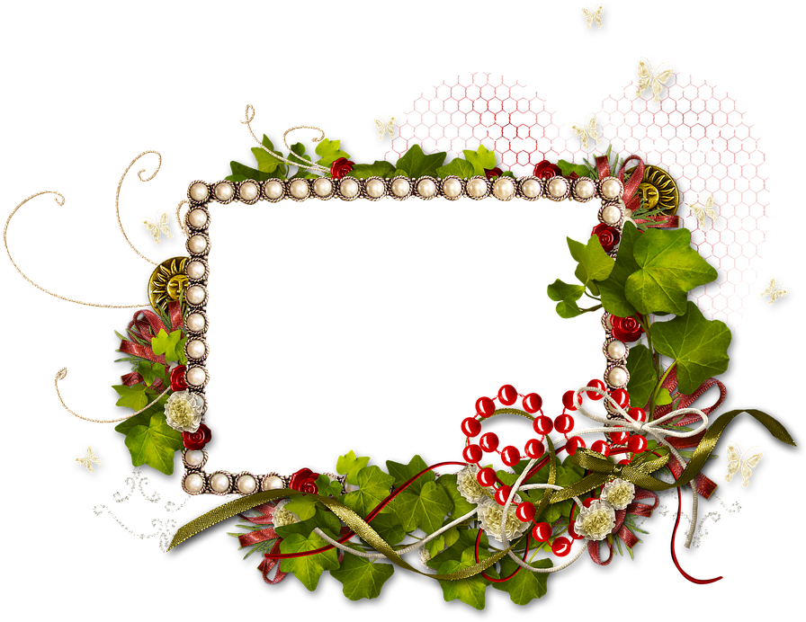 Romantic Nature Inspired Love Frame PNG image