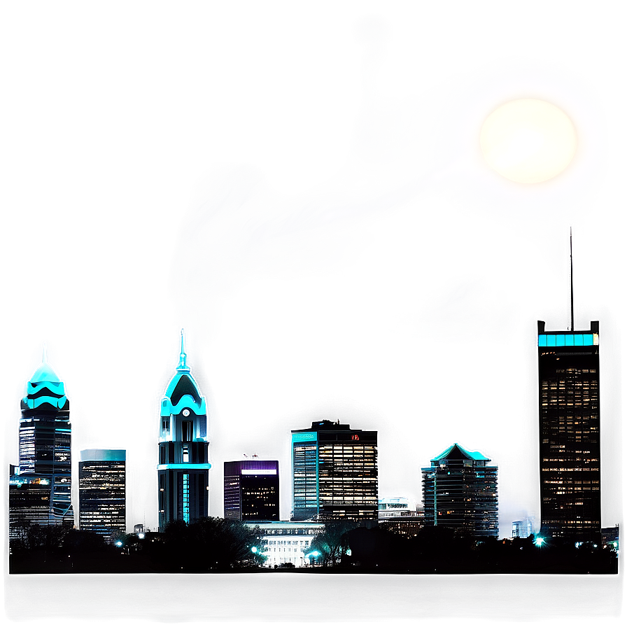 Romantic Philadelphia Skyline At Night Png Gac PNG image