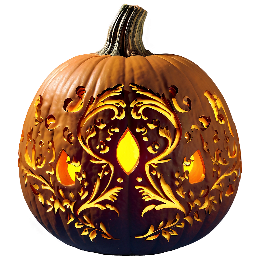 Romantic Pumpkin Carving Ideas Png Iyd PNG image