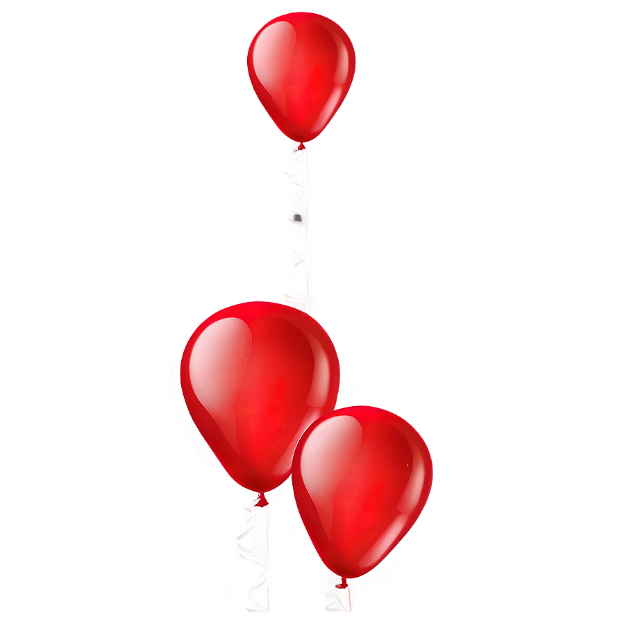 Romantic Red Balloons Png 06132024 PNG image