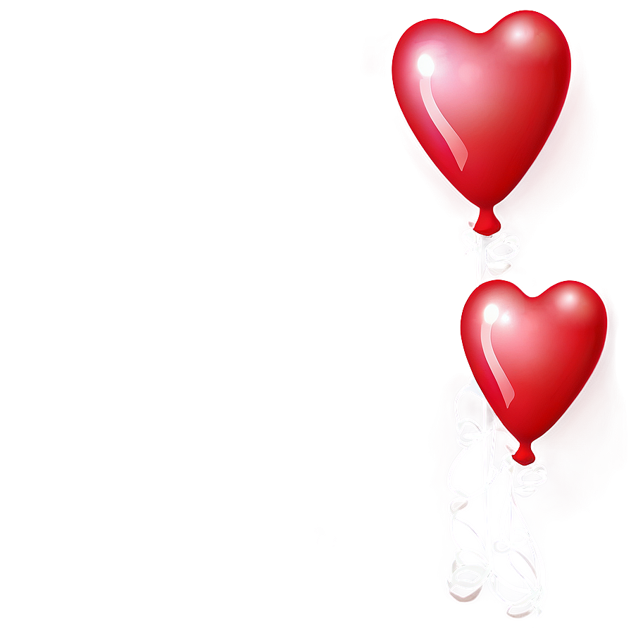 Romantic Red Balloons Png Gix66 PNG image