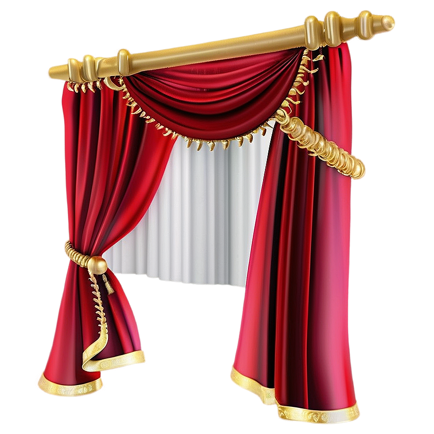 Romantic Red Curtain Png Xin PNG image