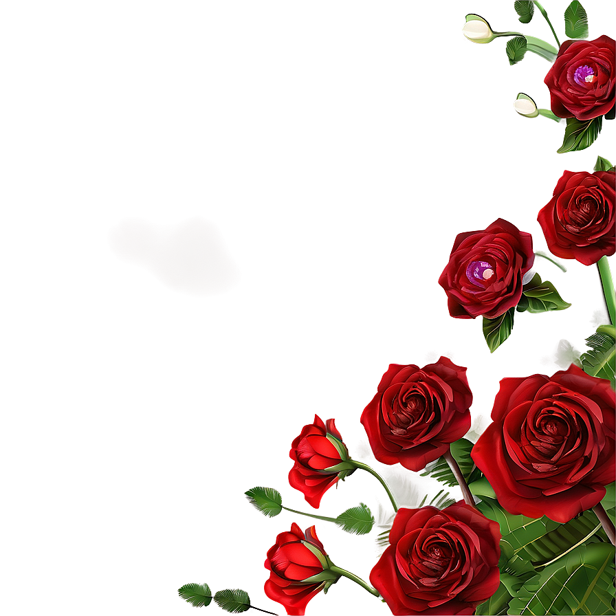 Romantic Red Flowers Png Sfu PNG image