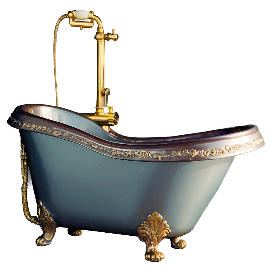 Romantic Slipper Bathtub Png Buk PNG image