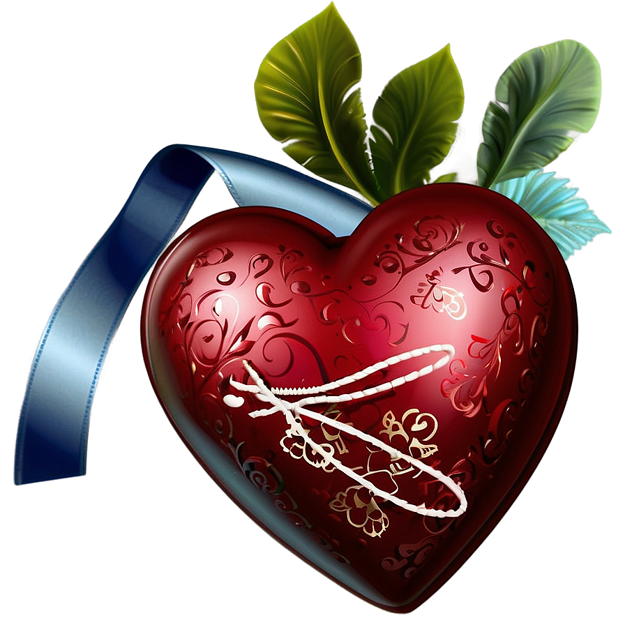 Romantic Valentine Heart Png 06262024 PNG image