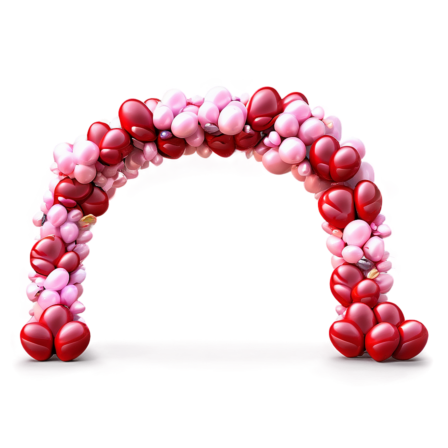 Romantic Valentine's Day Balloon Arch Png 06212024 PNG image