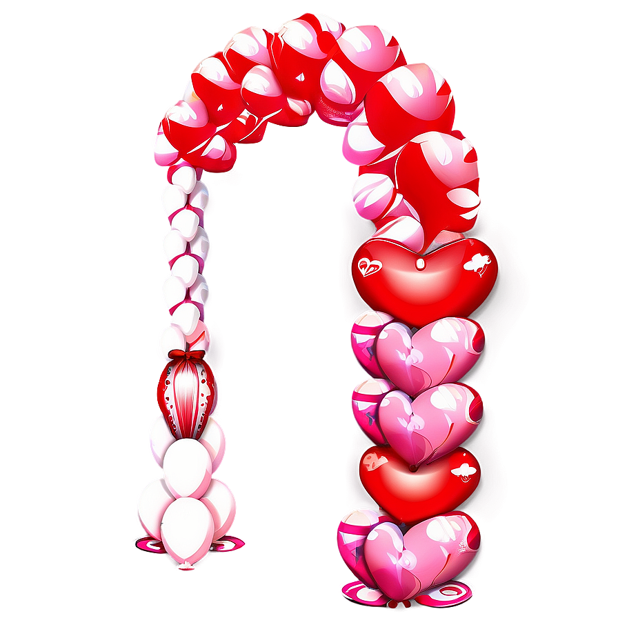 Romantic Valentine's Day Balloon Arch Png 47 PNG image