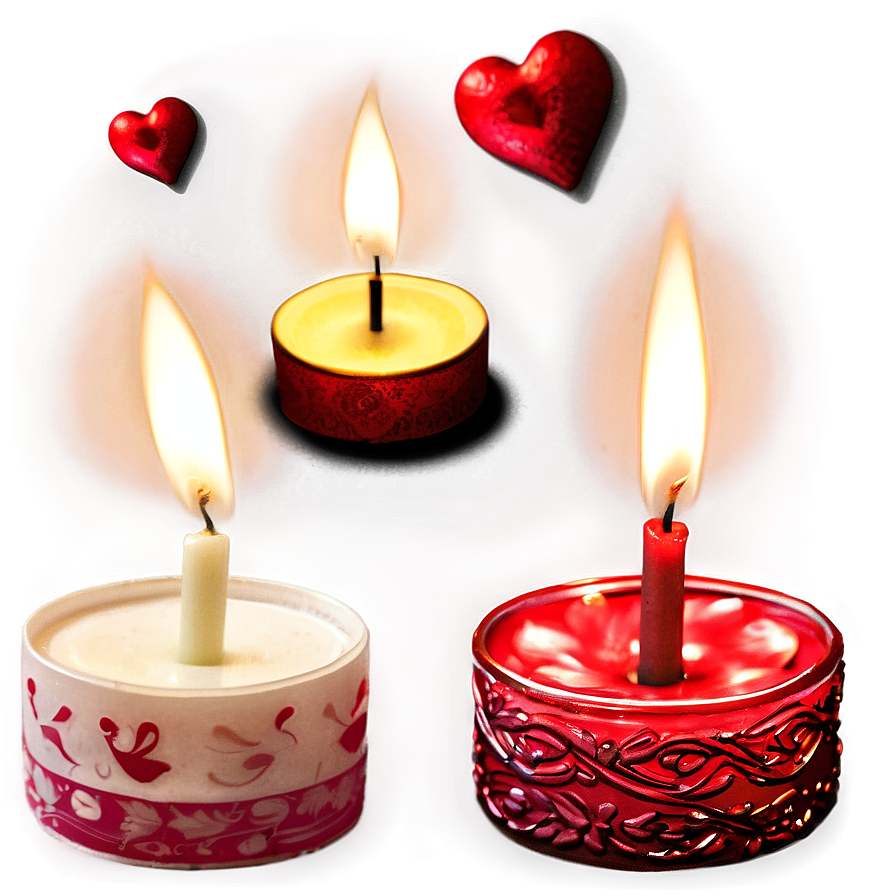 Romantic Valentine's Day Candlelight Png 06202024 PNG image