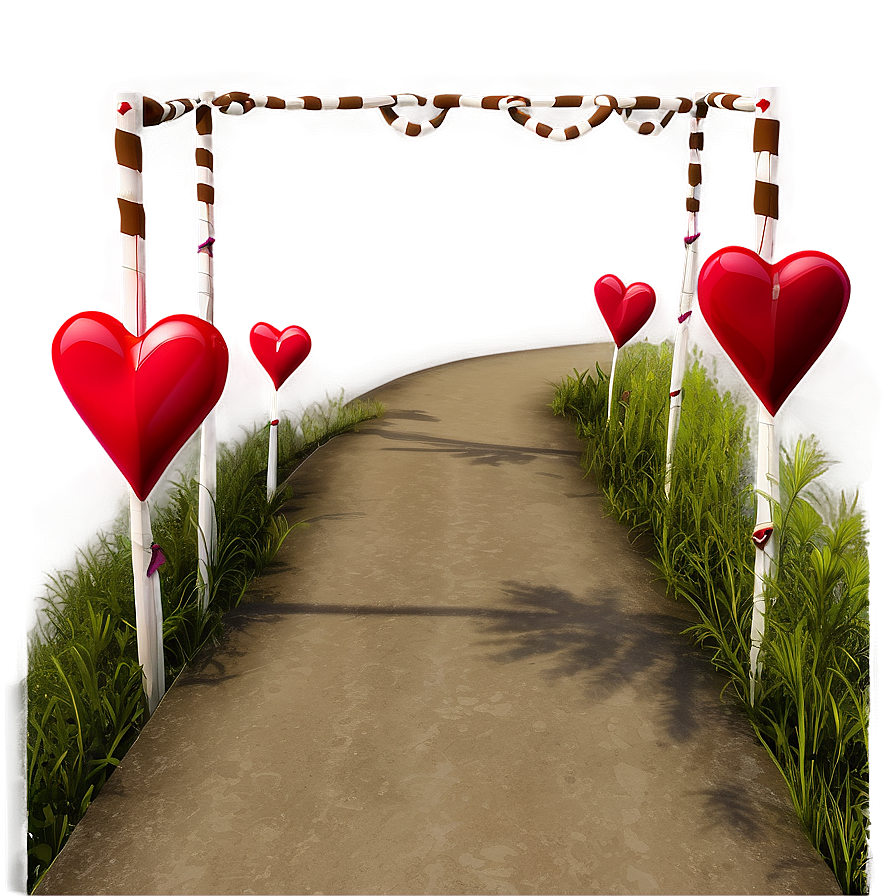 Romantic Valentine's Day Pathway Png 06202024 PNG image