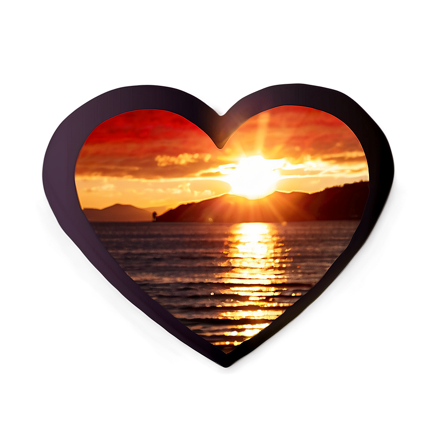 Romantic Valentine's Day Sunset Png Jfi PNG image