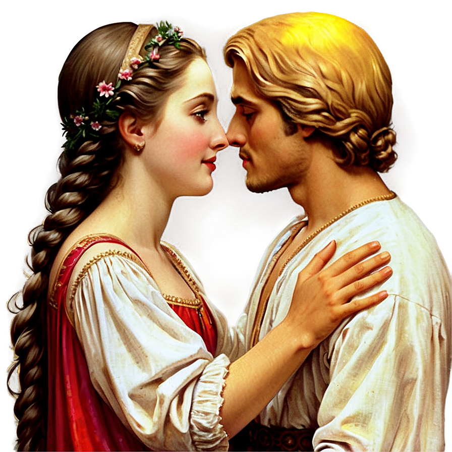 Romeo And Juliet Vintage Art Png 06112024 PNG image