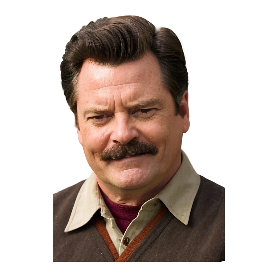 Ron Swanson Grin Png Jge69 PNG image