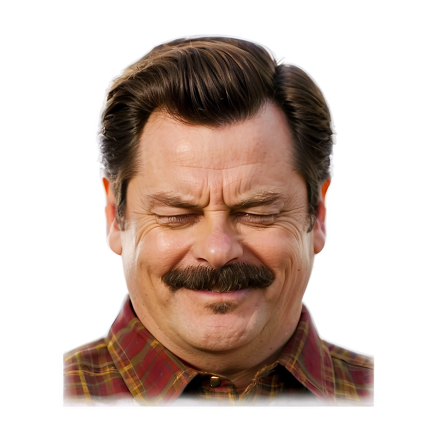 Ron Swanson Laughing Png 06242024 PNG image