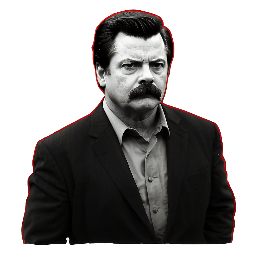 Ron Swanson Silhouette Png Krq PNG image