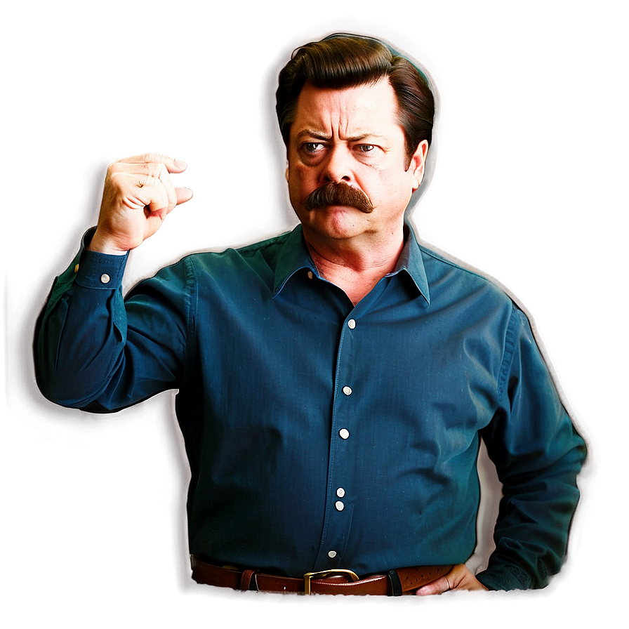 Ron Swanson Sticker Png 06242024 PNG image